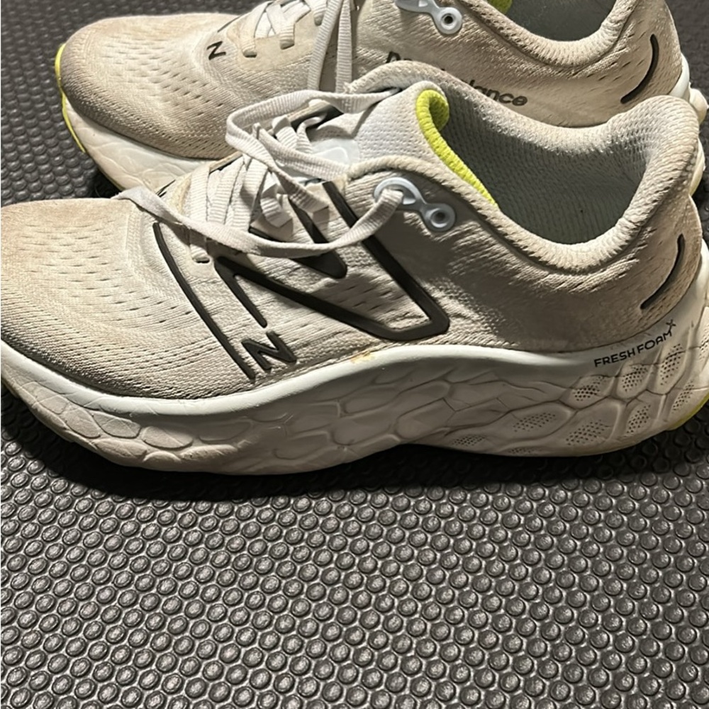 New Balance Cream and Yellow Fresh Foam Sneakers